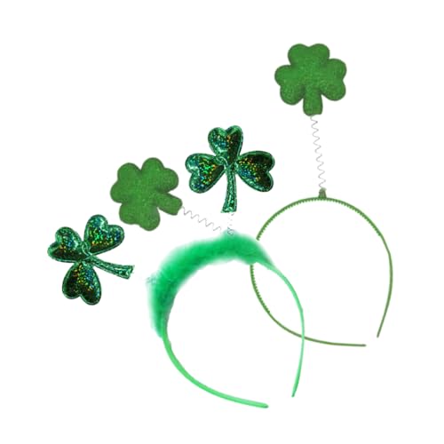 SOESFOUFU Haarband 2st Irish Day Stirnbänder Grünes Kleeblatt-stirnband Kleeblatt- Kleeblatt-stirnband Für Frauen Irisches Stirnband Haarschmuck Kleeblatt-stirnbandbopper Bilden Schmücken von SOESFOUFU