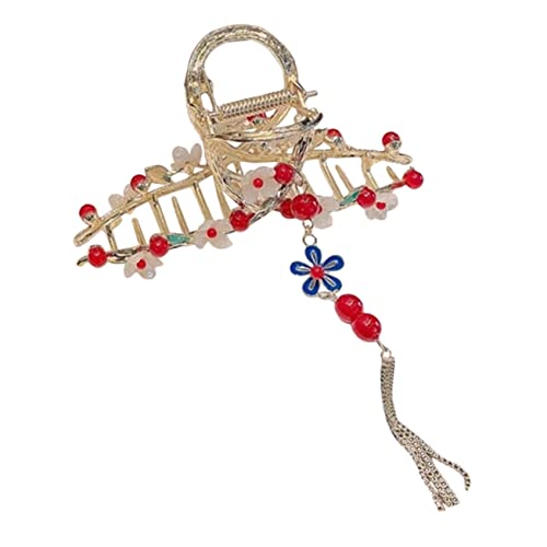 SOESFOUFU Tassel Haarspange Für Damen Elegante Haarzange Mit Blumen-design Für Hochzeiten Und Besondere Anlässe Perfektes Haaraccessoire Für Verschiedene Haarstile von SOESFOUFU