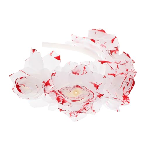 SOESFOUFU Blutrote Rosen Haarreifen Für Halloween Elegantes Haarschmuckstück Für Damen Passend Für Festivals Und Fotoshootings von SOESFOUFU