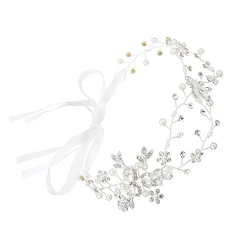 SOESFOUFU Haarschmuck Damen Stirnband aus Legierung mit Funkelnden Strasssteinen Handgefertigtes Leichtes Braut Haarband für Hochzeit und Alltag Silberfarben Komfortabel und Langlebig von SOESFOUFU