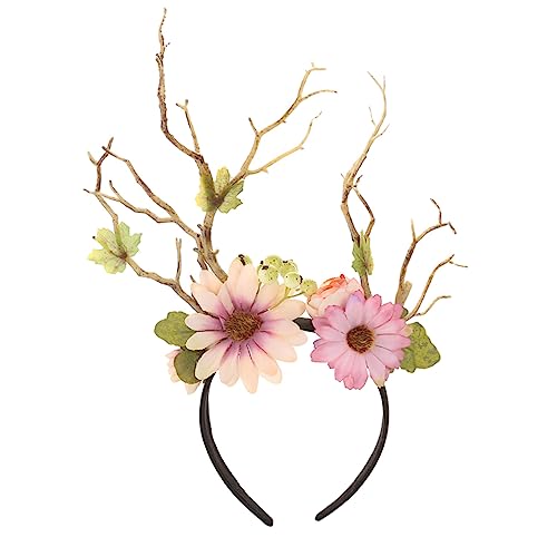 SOESFOUFU Halloween-Stirnbänder 1stk Geweih Stirnband Haarschmuck Sonnenblume Beere Stoff Halloween-Haarreifen SOESFOUFU Halloween-Stirnbänder 1stk Geweih Stirnband Haarschmuck Sonnenblume Beere Stoff Halloween-Haarreifen von SOESFOUFU