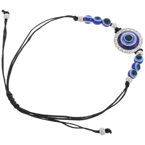 SOESFOUFU Handgefertigtes Evil Eye Armband für Damen und Herren Blaues Auge Perlenarmband Vintage Stil Robustes Geflecht Modisches Schutz amulett Passender Glücksbringer für Alltag und von SOESFOUFU