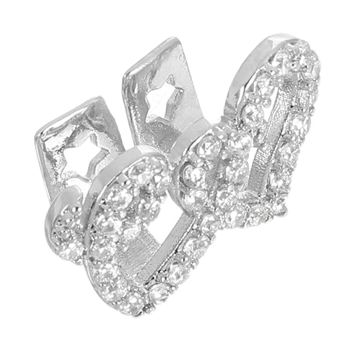 SOESFOUFU Hip Hop Teeth Grills Kupfer mit Zirkoniasteinen Damen Herren Metal Zahnkappe Komfortabel Robust Modischer Schmuck für Rapper Kostüm und Partydeko von SOESFOUFU