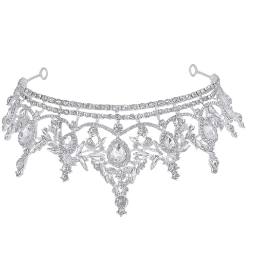 SOESFOUFU Brautkrone Aus Strass Elegantes Haarschmuck Für Frauen Für Hochzeiten Bühnenauftritte Und Festliche Anlässe Glänzende Rhinestones Komfortable Passform Bezauberndes Design von SOESFOUFU