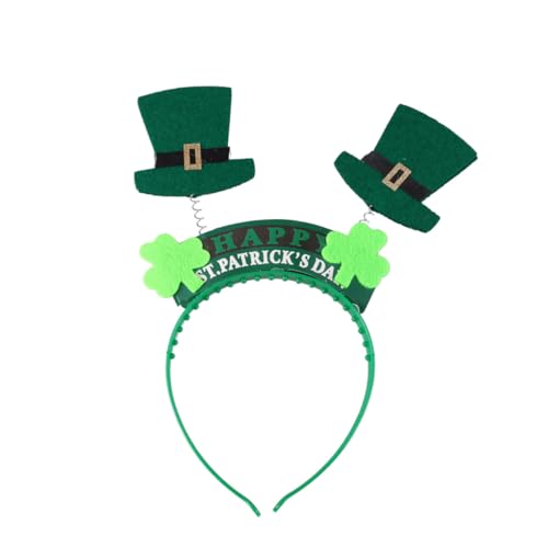 SOESFOUFU Haargummis Make-up- Mützen st patricks day hut Stirnbänder zum St. Patricks Day Kleeblatt Haargummi kopfschmuck Party-Haare Frühlingshaarreifen bilden Nussknacker Stirnband Damen von SOESFOUFU