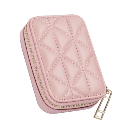 SOESFOUFU Kompakte Lippenstift etui aus Robustem Rindsleder mit Klarem Bruchsicherem Spiegel Tragbare Make up Tasche für Damen Praktischer Lippenstift Organizer für Alltag und Reisen von SOESFOUFU