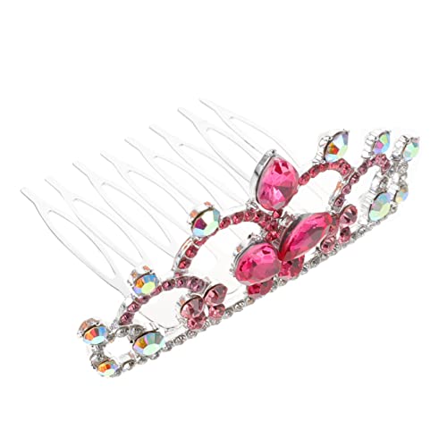SOESFOUFU Kleine Strasskrone Haarreif Für Mädchen Stilvolle Haarschmuck Tiara Mit Kamm Für Geburtstag Kostümpartys Aufführungen Und Schulaktivitäten von SOESFOUFU