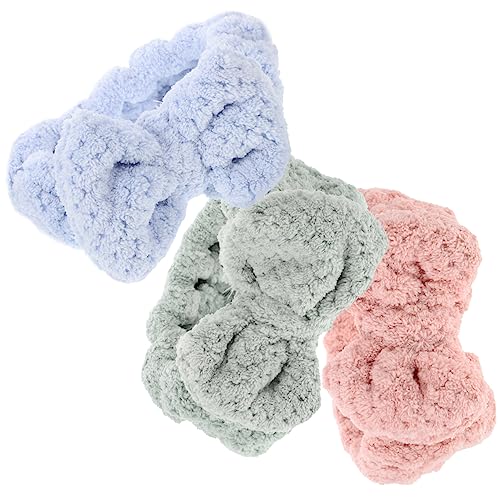 SOESFOUFU 3stücke Teiliges Süße Schleifen-stirnbänder Für Damen Elastische Haarturbans Für Gesichtswäsche Make-up Spa Für Lange Haare Bequem Und Stylisch von SOESFOUFU