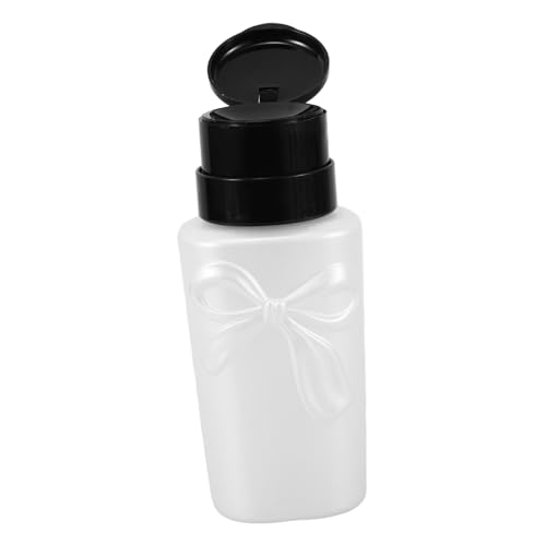 SOESFOUFU Manicure Pressflasche Weiß Leere Flüssigkeitsspender Pumpflasche Nagellackentferner Behälter mit Pressfunktion Auslaufsicher für Nail Art und Make Up Entferner von SOESFOUFU