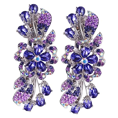 SOESFOUFU 2stücke Haarschmuck Haarklammern Mit Strass Elegante Haarspangen Für Damen Rutschfeste Clips Für Hochsteckfrisuren Und Pferdeschwanz Zubehör Für Partys Und Besondere Anlässe von SOESFOUFU