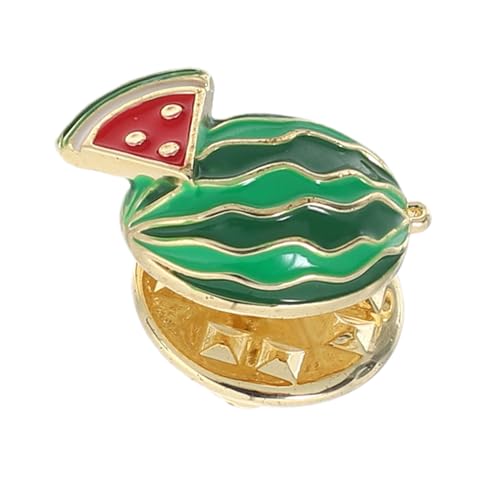 SOESFOUFU Minimalistische Wassermelonen Anstecknadel mit Rutsch Funktion Niedliche Emaille Brosche für Damen Schicke Hemd und Kragenpins für Sommerpartys Strand und Tropische Outfits von SOESFOUFU