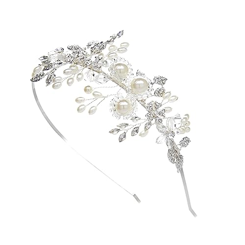 SOESFOUFU Braut-stirnband Hochzeits-haarband Kopfschmuck Haarschmuck Kunsthaar-stirnband Für Frauen von SOESFOUFU