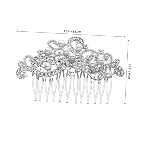 SOESFOUFU Modische Kopfbedeckung Schleier Kamm Damen Haarkamm Stift brautkamm kopfschmuck Rose Haarspangen haarschmuck Tiara Haarverzierung Kostümzubehör Kleidung Haarnadel Geschenk Fräulein von SOESFOUFU