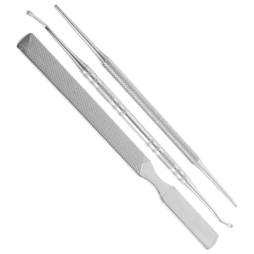 SOESFOUFU 1satz Maniküre Aus Edelstahl Teiliges Nagelpflege Doppelseitigem Nagelhautentferner Und Nagelfeile Im Metallkasten Professionelles Maniküre Kit Für Damen Und Herren von SOESFOUFU