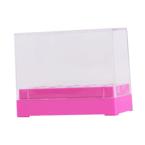 SOESFOUFU Nail Drill Bit Organizer Aufbewahrungsbox aus Robustem Kunststoff Nagelpolitur Kopf Halter Transparentes Design Leicht Tragbar für Maniküre und Zubehör von SOESFOUFU