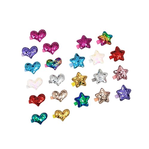 SOESFOUFU 22stücke Teiliges -haarspangen Für Mädchen Herz Und Fünfzackiger Stern Bunte Haarklammern Für Mädchen Perfektes Haarschmuck Für Und Alltag von SOESFOUFU