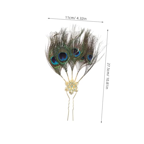 SOESFOUFU Pfauenhaarteil Mit Detailliertem Design Dekorativer Haarschmuck Für Frauen Ethnisches Haar-accessoire Für Hochzeit Und Tanz Kopfbedeckung Mit Metall von SOESFOUFU