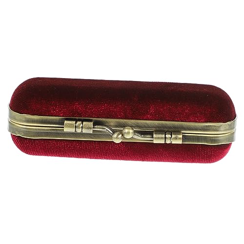 SOESFOUFU Portables Lippenstift Etui mit Spiegel Kleines Samtbezogenes Lippenstifthalter Case für Damen Tragbare Kosmetik Aufbewahrung Praktische Lippenstiftbox für Reise und Alltag von SOESFOUFU