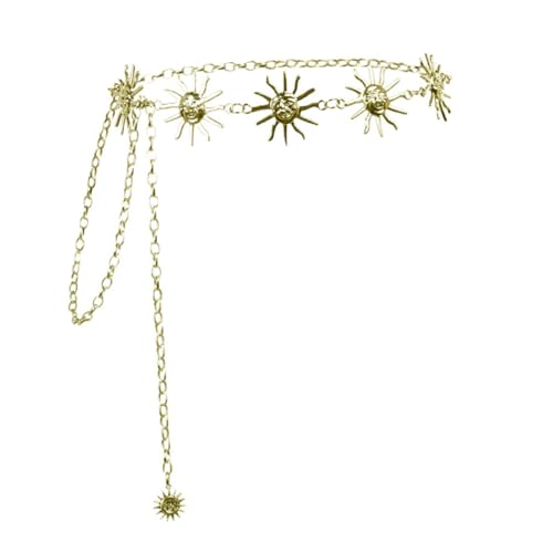 SOESFOUFU Punk Taillenkette Damen Verstellbar Retro Metallgürtel mit Einzigartigem Anhänger Modisches Accessoire für Kleider Jeans Lederhosen Party Hochzeit Alltag von SOESFOUFU