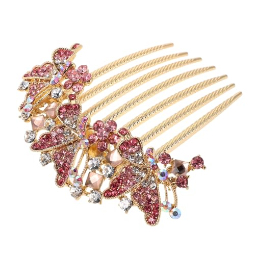 SOESFOUFU Rhinestone Hair Side Comb Schmetterling Strass Haarschmuck für Frauen Mädchen Elegant Funkelndes Haarnadel Styling für Hochzeit Party Kompakt Stabil von SOESFOUFU