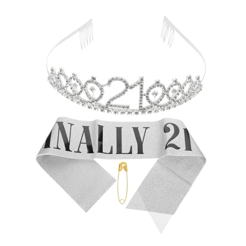 SOESFOUFU Alloy Mit Geburtstags-schärpe Glitzernde Party-accessoires Für Mädchen Und Damen Für Geburtstagsfeiern Hochzeiten Und Besondere Anlässe von SOESFOUFU