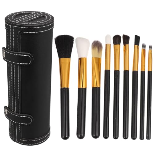 SOESFOUFU Schminkpinsel Aufbewahrungstasche aus PU Leder Robuster Organizer für Kosmetikpinsel Tragbar und Geräumig für Unterwegs mit Praktischem Pinselplatz von SOESFOUFU