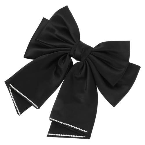 SOESFOUFU Schwarze Haarspange mit Eleganter Schleife Modischer Haarschmuck für Damen Vielseitiges Accessoire für Hochzeit Party und Alltag Verarbeitung Attraktives Design von SOESFOUFU
