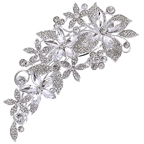 SOESFOUFU Seitenkamm Hochzeit Stirnband Hochzeitskopfschmuck Diamant-haarschmuck Hochzeitshaarschmuck Für Bräute Hochzeit Haarspange Tiara Abschlussball Strass Braut Haare Hoch von SOESFOUFU