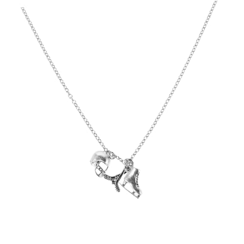 SOESFOUFU Sportliche Eislauf Halskette Legierung für Damen und Herren Leichtes Robustes Hockey Schlittschuh Anhänger Schmuckstück Modisches Sport Accessoire für Eislauf und Hockeyfans von SOESFOUFU