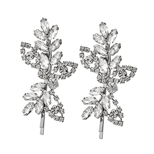 SOESFOUFU Haarspangen Hochzeitsschmuck Braut Blatt Haarklammern Für Und Ädchen Haarschmuck Accessoires Ideal Für Besondere Anlässe Und Silberfarben SOESFOUFU Haarspangen Hochzeitsschmuck Braut Blatt Haarklammern Für Und Ädchen Haarschmuck Accessoires Ideal Für Besondere Anlässe Und Silberfarben von SOESFOUFU