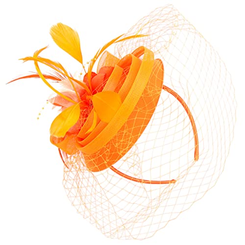 SOESFOUFU Tea-party-hut Fascinator-clip Frauen Kopfschmuck Kopfbedeckungen Für Bankette Haarspange Zur Hochzeit Vintage-stirnband Bankett-kopfschmuck Hut Stirnband Nylon Klipp Damen Tarnung von SOESFOUFU