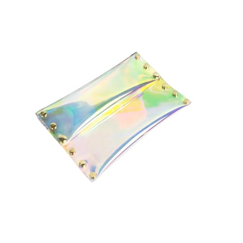 SOESFOUFU Transparente PVC Clutch Handtasche für Damen Hologramm Umhängetasche mit Ausreichend Stauraum für Handy Lippenstift und Geld für Dating Arbeit Schule und Freizeit von SOESFOUFU