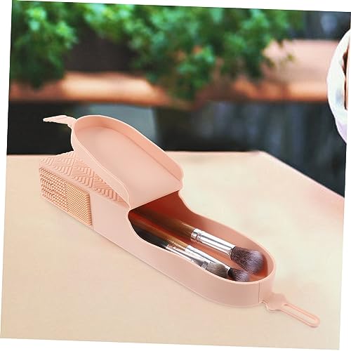 SOESFOUFU Trinkbarer Kosmetikpinselhalter Silikon Make Up Tasche Trinkbare Kosmetikpinseltasche Kosmetikpinseletui Reise Make Up Halter Make Up Tool Organizer Make Up Pinseltasche Make Up von SOESFOUFU