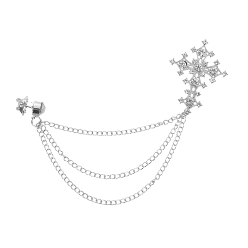 SOESFOUFU Vintage Strass Kreuz Brosche mit Quasten Punk Stil Metall Anstecknadel für Anzug Pullover und Schal Sichere Befestigung Modisches Schmuckaccessoire für Damen und Mädchen von SOESFOUFU