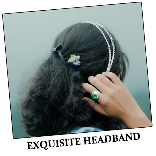 SOESFOUFU Wasserdichter Silberner Haarreif mit Funkelnden Strasssteinen Filigraner Hohloptik und Modischem Design Elegantes Braut haarband für Hochzeit Party und Festliche Anlässe von SOESFOUFU