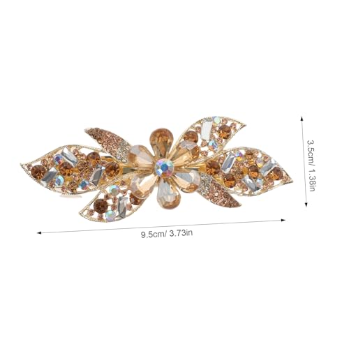 SOESFOUFU Wasserdichter Strass haarclip mit Metallfeder Glänzende Haarklammer für Dickes Haar Modischer Haarschmuck für Damen und Mädchen Eleganter Blumen haarnadel Langlebig und Einfach zu von SOESFOUFU