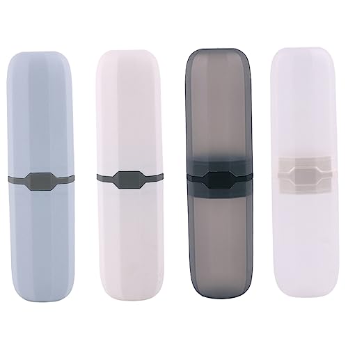SOESFOUFU Zahnbürsten-Organizer Zahnpastahalter 4er-Pack Kompakte Aufbewahrungsbox Leicht Tragbar Für Reisen Geschäftsreisen Zuhause SOESFOUFU Zahnbürsten-Organizer Zahnpastahalter 4er-Pack Kompakte Aufbewahrungsbox Leicht Tragbar Für Reisen Geschäftsreisen Zuhause von SOESFOUFU