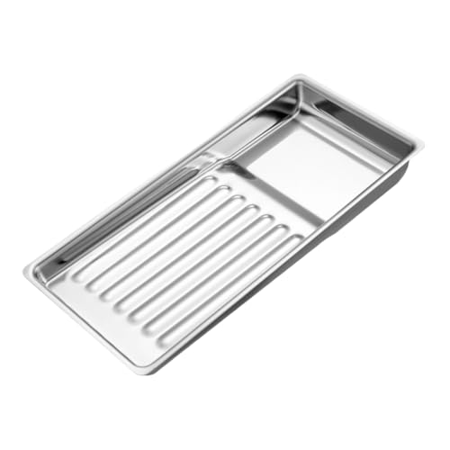 Tablett für Beauty Tools Metalltray für Nagelstudios Tattoo Zubehör und Badezimmer Organizer Robustes Desinfizierbares Instrumenten Tablett von SOESFOUFU