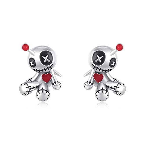 Voodoo Puppen Ohrringe Sterling Silber Halloween Ohrringe Gothic Ohrringe Schmuck Absolvent Geschenk für Muttertag Damen von SOESON