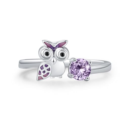 Ring Eule Silber 925 Offene Ring Geschenk Eule Schmuck für Damen Ring Eule Silber 925 Offene Ring Geschenk Eule Schmuck für Damen von SOESON
