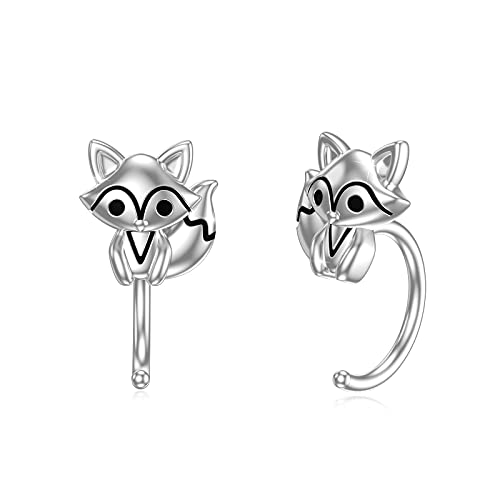 SOESON Fuchs Ohrstecker 925 Sterling Silber Tier Ohrringe Hypoallergene Ohrstecker Schmuck Geschenke für Mädchen Kinder von SOESON