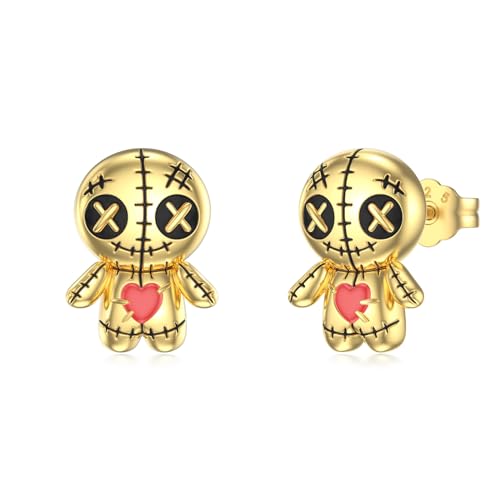 Voodoo Puppen Ohrringe Sterling Silber Halloween Ohrringe Gothic Ohrringe Schmuck Absolvent Geschenk für Muttertag Damen von SOESON
