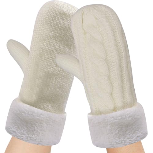 SOETDERT Handschuhe Damen Winter Warme, Fäustlinge Damen, Fausthandschuhe Damen, Warme Dicke Handschuhe Fäustlinge, Winterhandschuhe, Strickhandschuhe Weihnachts Geschenk für Damen Mädchen von SOETDERT