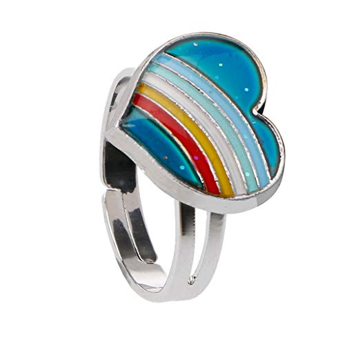 SOFEA Ring Farbwechsel Regenbogen Herz Stimmung Ring Temperatur Emotion Gefühl Ringe Einstellbar Für Frauen SOFEA Ring Farbwechsel Regenbogen Herz Stimmung Ring Temperatur Emotion Gefühl Ringe Einstellbar Für Frauen von SOFEA