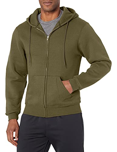 Soffe Herren Classic Full Zip Hood Sweatshirt, Olive Drab Green, XX-Large von SOFFE