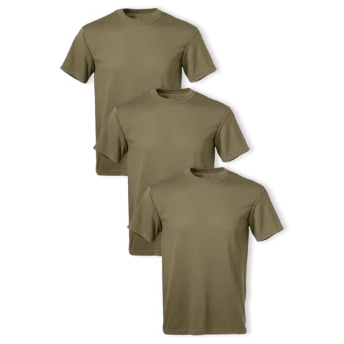 SOFFE Herren-Militär-T-Shirt aus Polyester-Baumwoll-Mischgewebe, 3er-Pack, Hellbraun, XX-Large SOFFE Herren-Militär-T-Shirt aus Polyester-Baumwoll-Mischgewebe, 3er-Pack, Hellbraun, XX-Large von SOFFE