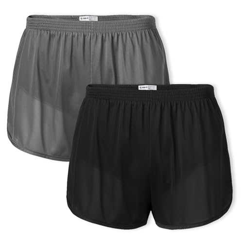 SOFFE Herren Ranger Panty Running Shorts, Schwarz/Gunmetal (2er-Pack), XX-Large von SOFFE
