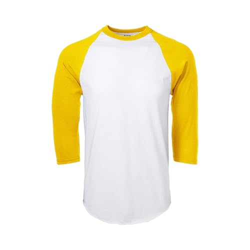 SOFFE MJ Herren Baseball-Trikot 3/4 Arm Small Gold von SOFFE