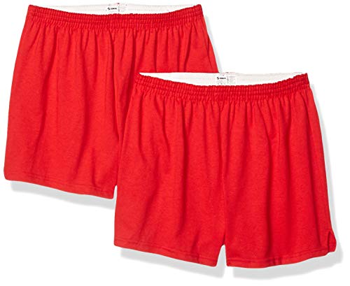 Soffe Damen Authentic Cheer Yoga-Shorts, Rot (2er-Pack), Groß von SOFFE