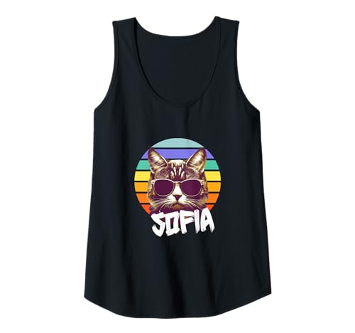 Damen SOFIA - Schöner Mädchen Name mit lustiger Katze Tank Top Damen SOFIA - Schöner Mädchen Name mit lustiger Katze Tank Top von SOFIA Tochter Enkel Geburtstag Geschenkideen